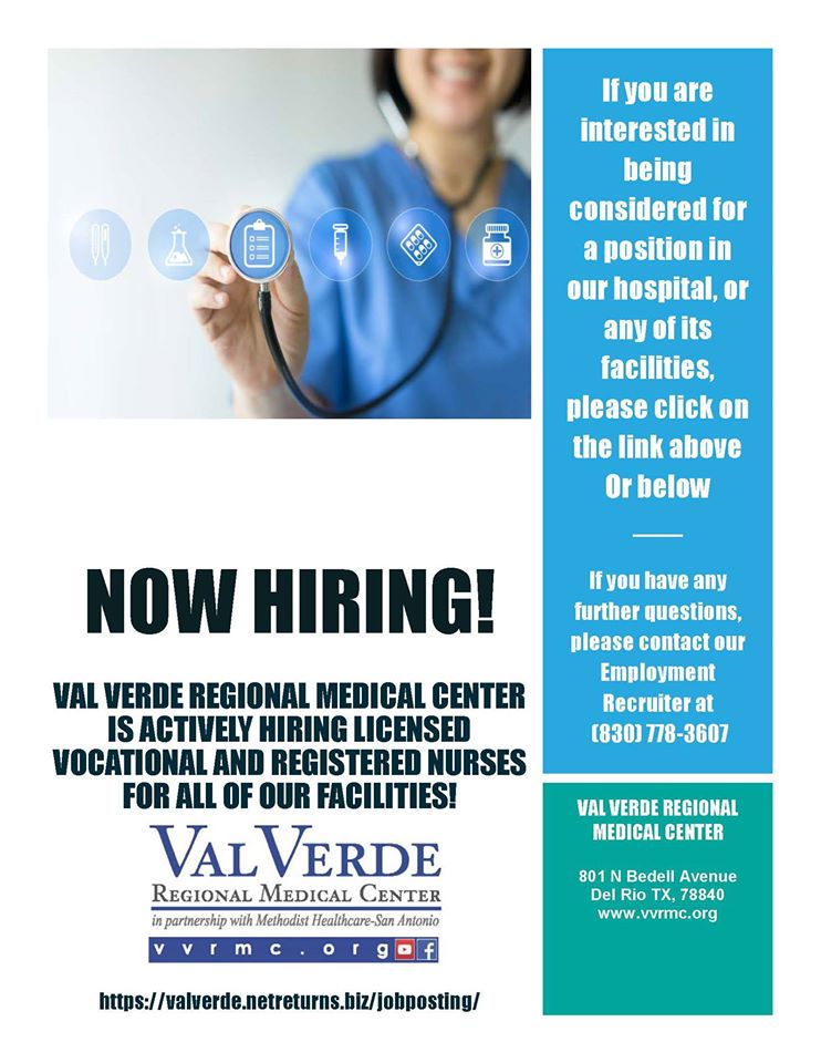 VVRMC Now Hiring Licensed Vocational Nurses For All Departments! Val